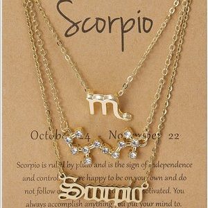 Scorpio Zodiac Necklaces 3 Pack